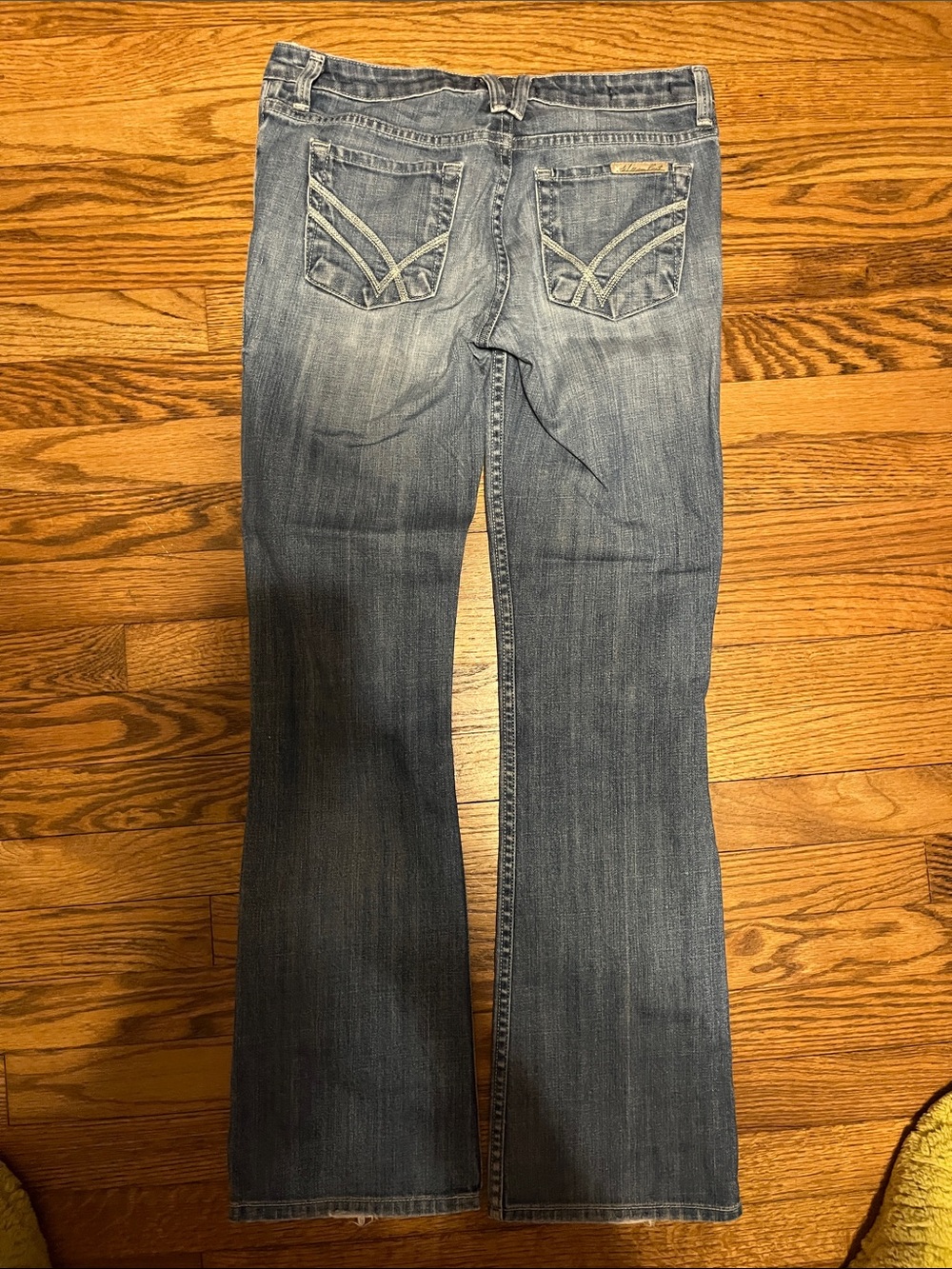 William Rast Women's Light Blue Flare Jeans with Back Pocket Stitching